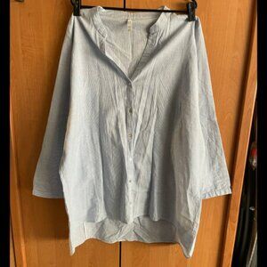 Zara TRF Collection Striped Loose Fitting Button Down Shirt Size - Medium